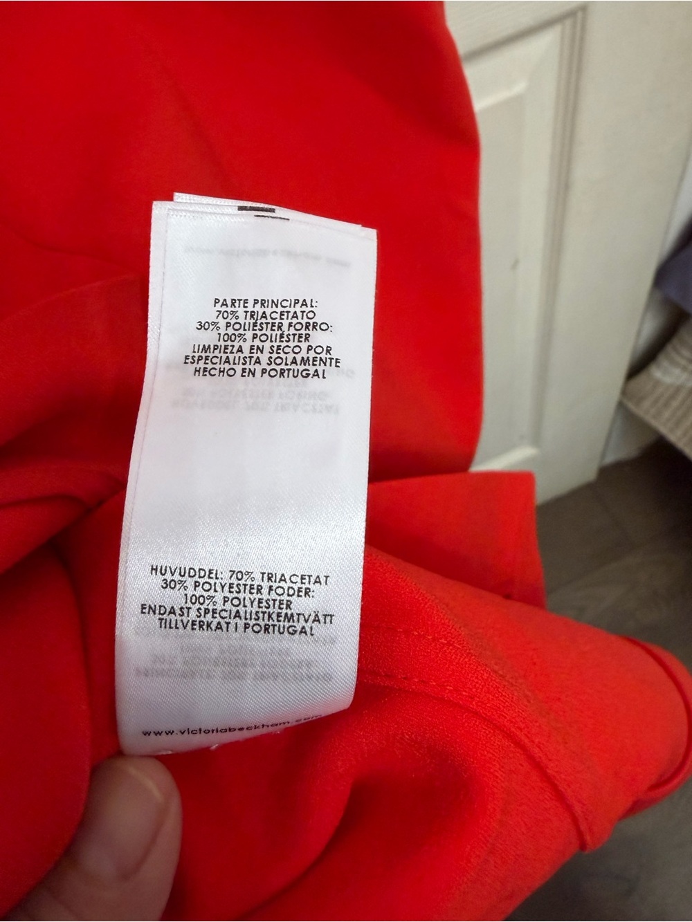 Victoria Beckham Red V-Neck Sleeveless Sheath Dress size 8 - Picture 5 of 6